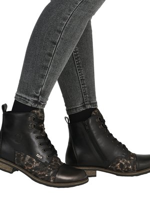 Rieker Stivaletti stringati - noir