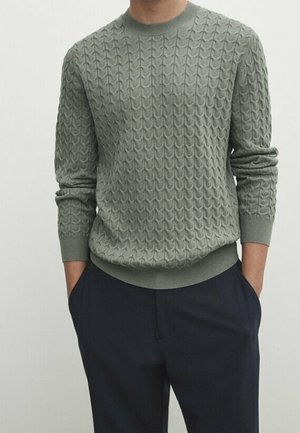 Stickad tröja - light grey