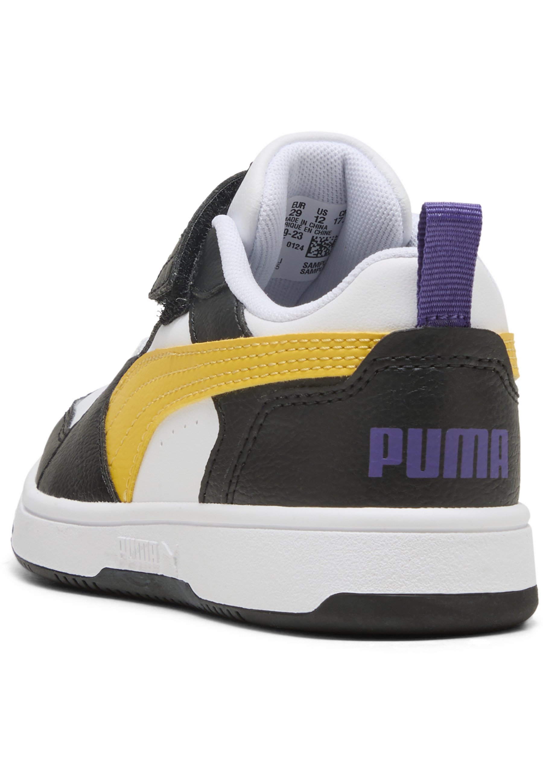 Puma REBOUND V6 UNISEX - Trainers - black yellow sizzle white/black -  Zalando