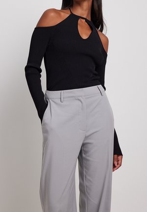 Langærmet T-shirt - black