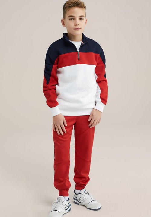 Sweat Varsity Jack & Jones Jjecaleb - Col Rond, Manches Longues - 70% Coton, 30% Polyester - Garçon
