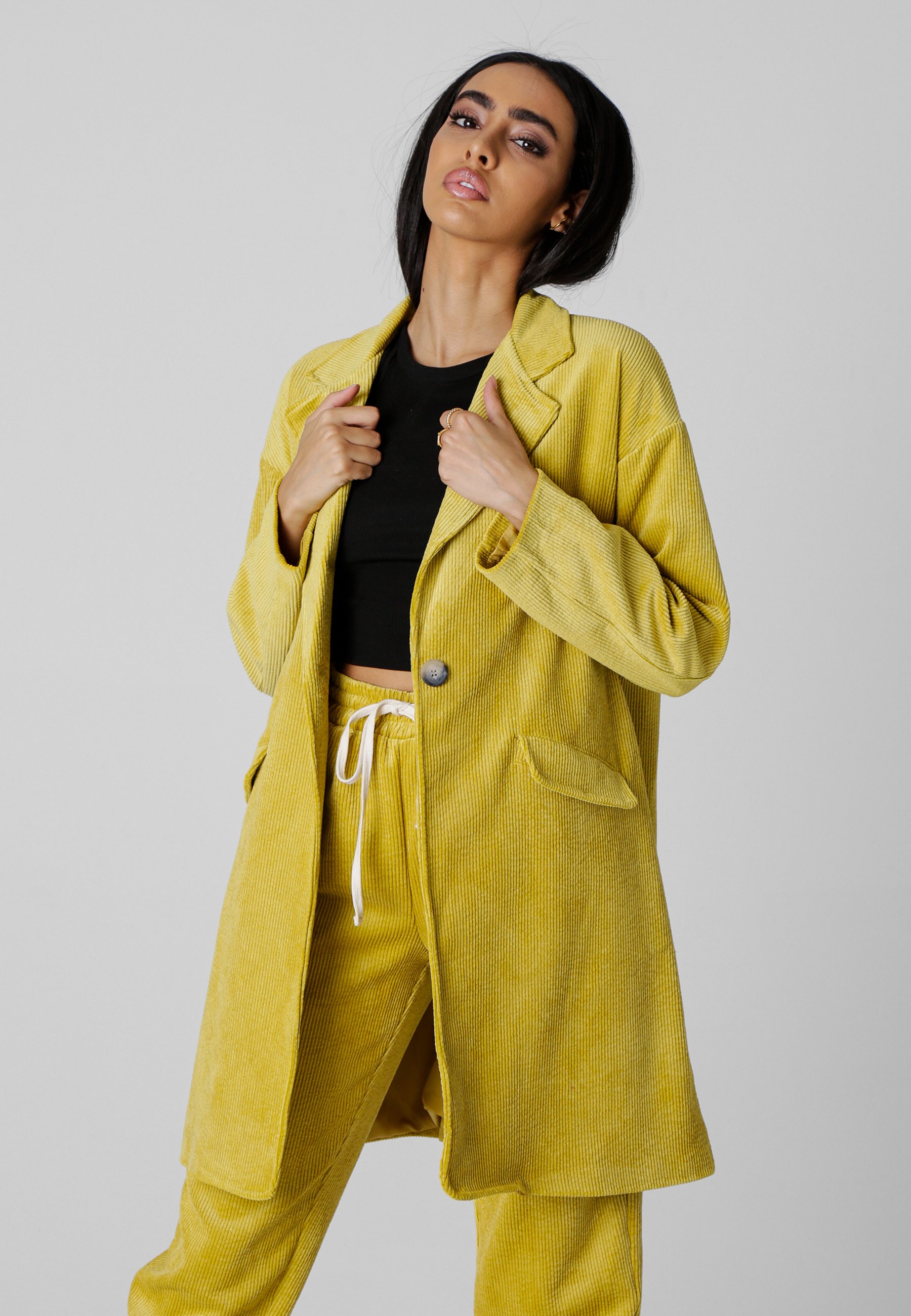 MiaZAYA KORD LONG - Short coat - gelb 