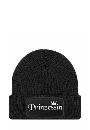 MIT SPRUCH PRINZESSIN KRONE - Beanie - schwarz