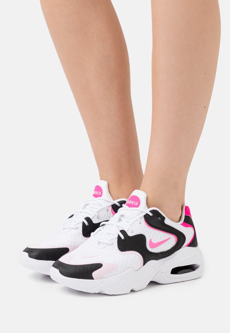 nike air max 2x trainers in white and pink