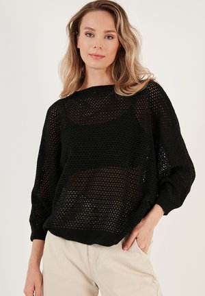 LELA Strickpullover - black