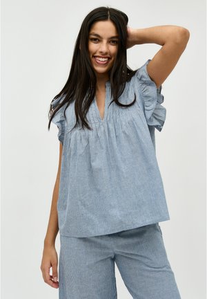 mbyM GEMALA-M - T-shirt med print - blue white stripe