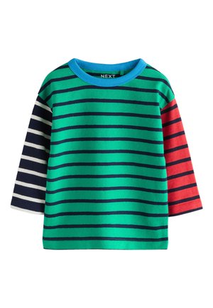 Next, REGULAR FIT - LONG SLEEVE STRIPE T-SHIRT - Top s dlhým rukávom - green navy stripe hotchpotch