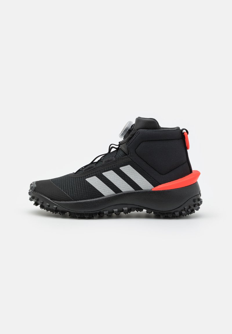 adidas Performance FORTATRAIL KIDS - Scarpa da hiking - core black/silver metallic/bright red