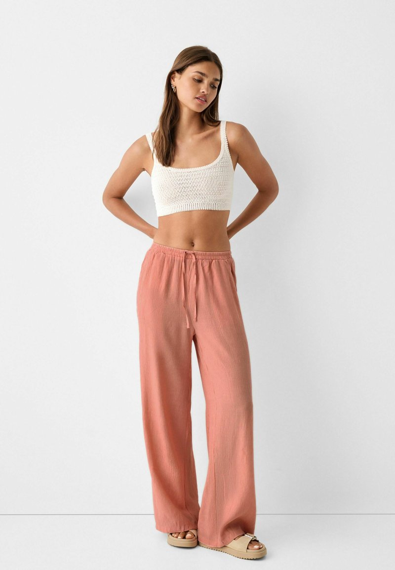 Bershka Broek donkerroze Bershka Broek donkerroze