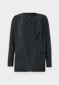 VMDOFFY OPEN HOOD CARDIGAN  - Casaco de malha - black melange