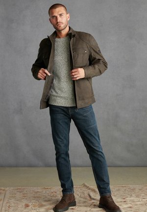 FOUR POCKET BIKER - Leather jacket - brown