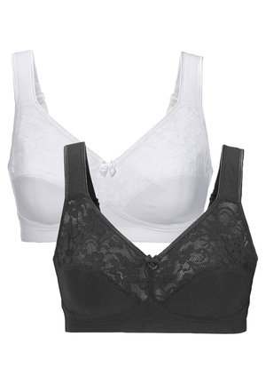 ANNA WITH PADDED SHOULDER STRAPS 2-PACK - Bustier - black /white
