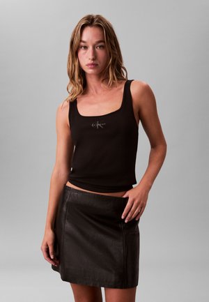 Calvin Klein Jeans MONOGRAM SCOOP - Top - black