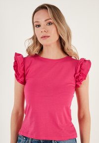 LELA Triko s potiskem - fuchsia