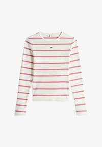 Niet geselecteerd, off white   cerise stripe
