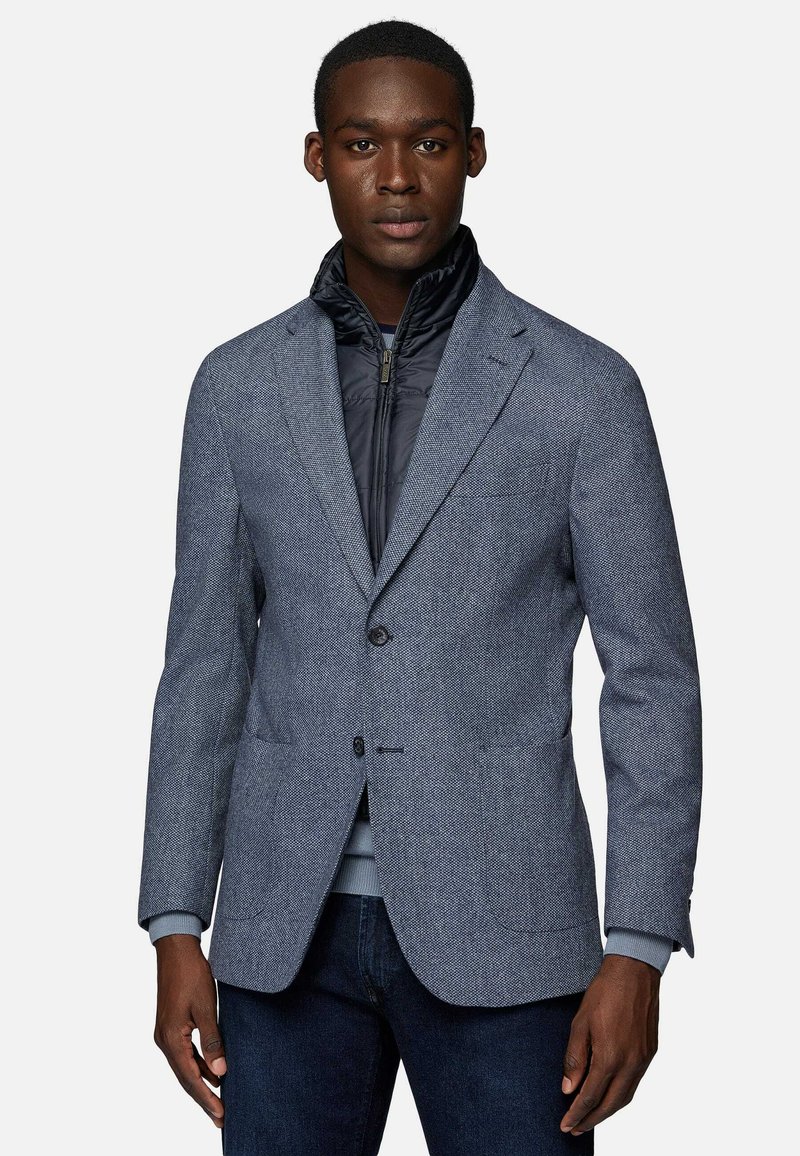 Boggi Milano MICRO FANCY - Blazer jacket - blue - Zalando