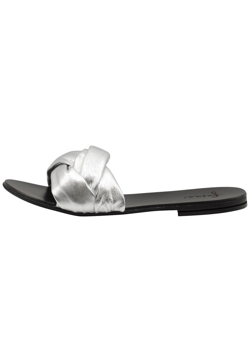 Damen Sneaker | faina Pantolette flach silber/silberfarben - MX69915 Damen Sneaker | faina Pantolette flach silber/silberfarben - MX69915