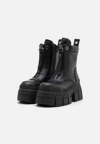 Buffalo GOSPHER ZIP BOOT - Botas de tornozelo com plataforma - black