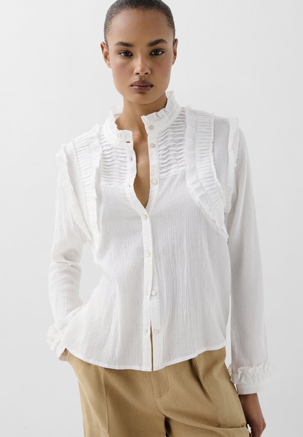 PLEATS FRILL - Hemdbluse