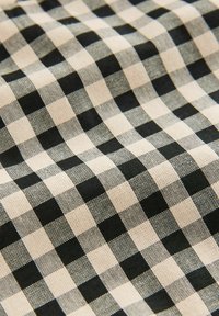 GINGHAM RELAXED RUCHED SLEEVE - Cappotto corto - neutral black check