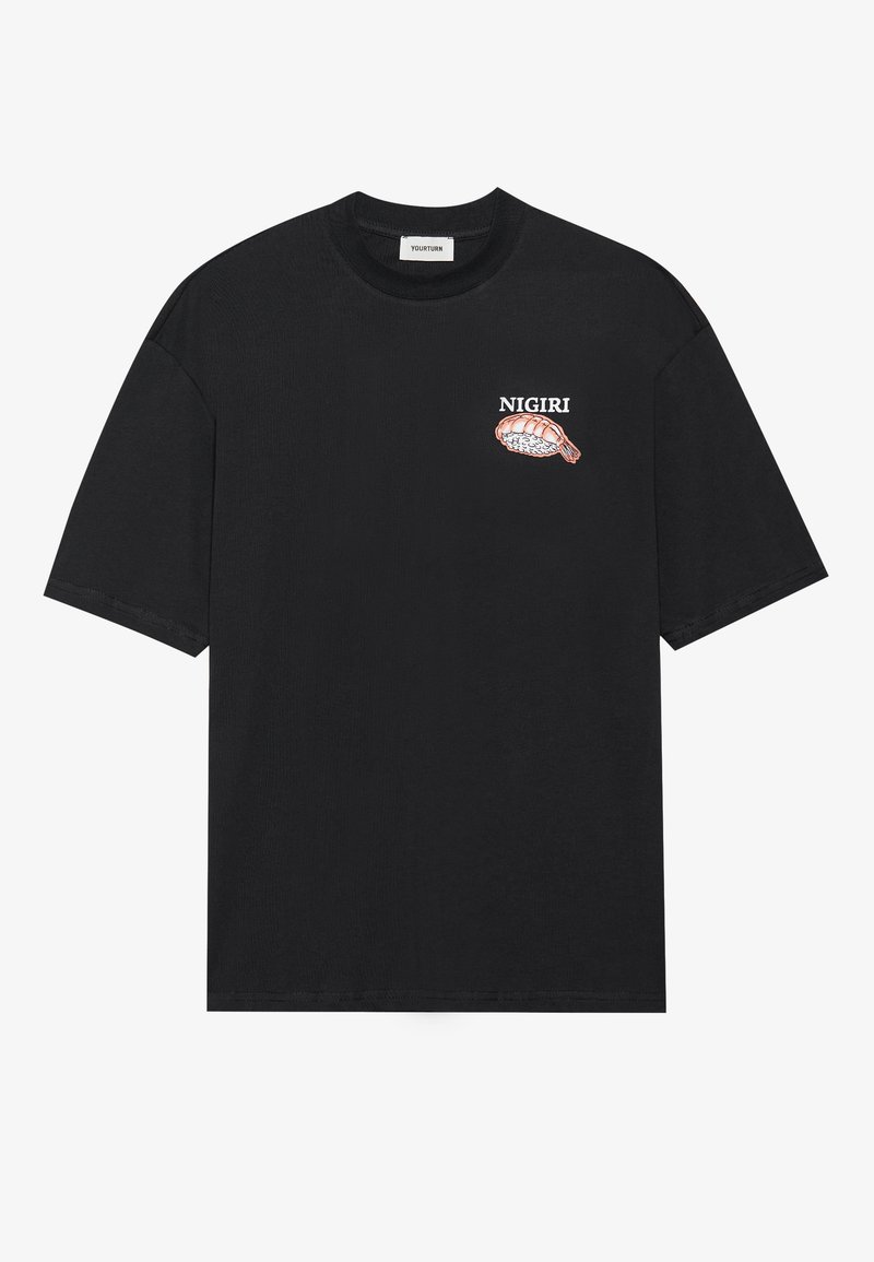 YOURTURN T-shirt print zwart YOURTURN T-shirt print zwart