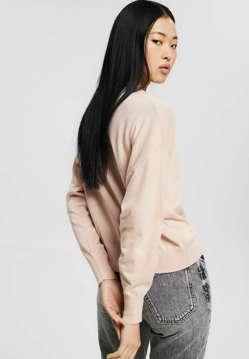 Damen Strickjacken | edc by Esprit Strickpullover dusty nude/grau - IM65198 Damen Strickjacken | edc by Esprit Strickpullover dusty nude/grau - IM65198