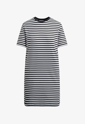 SENSES.THE LABEL, SENSES.THE LABEL GESTREIFTES T-SHIRT-KLEID FE:NO - T-Shirt-Kleid - night navy opticwhite