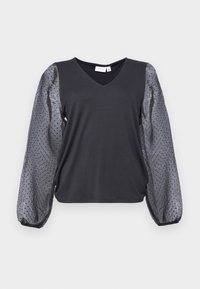 VIMISANNE V-NECK - Blusa - black beauty