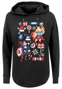 THOR WEIHNACHTEN MARVEL - CAPTAIN AMERICA - F4NT4STIC UND black/schwarz CHRISTMAS Kapuzenpullover