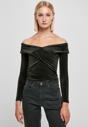 OFF SHOULDER LONG - Langarmshirt - black