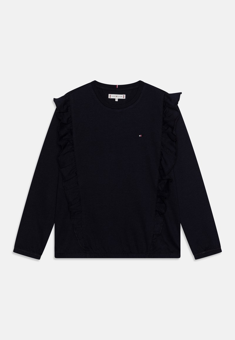 Tommy Hilfiger RUFFLE - Top s dlouhým rukávem - desert sky