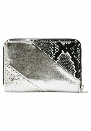 Desigual SMALL METALLIC PATCHWORK - Portefeuille - silver coloured