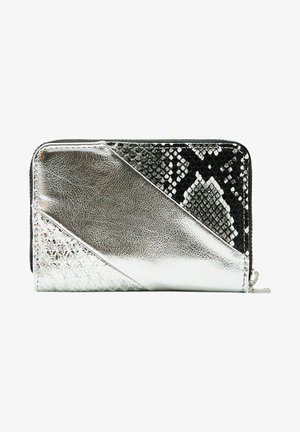 Desigual SMALL METALLIC PATCHWORK - Portefeuille - silver coloured