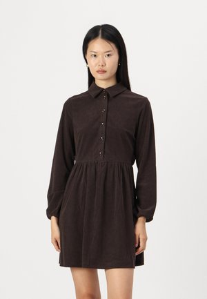 VMMIRJAM SHORT SHIRT DRESS  - Košilové šaty - chocolate torte