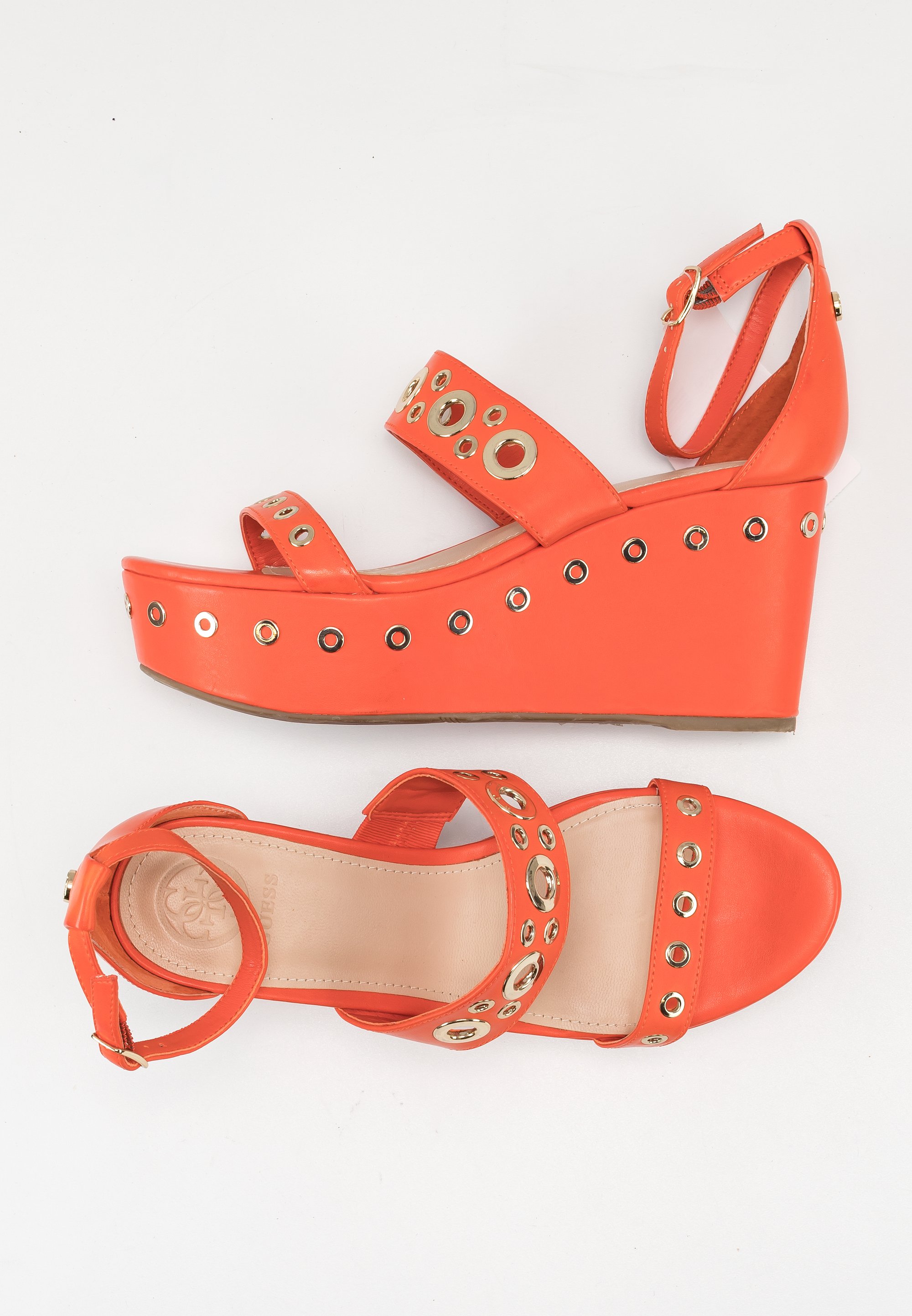 Wedge Sandale Compensee Guess Sandales Talons Chaussure Guess