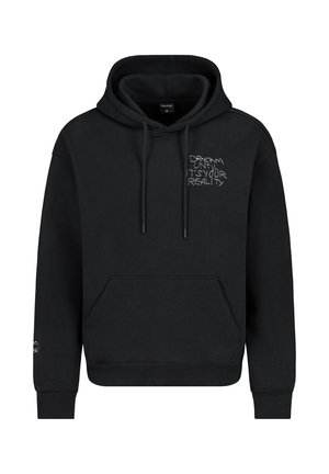 MIT STICKEREI - Hoodie - dark grey