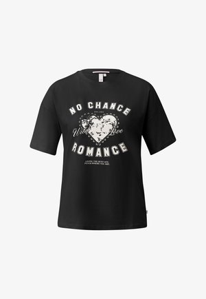 QS, T-shirt print - schwarz