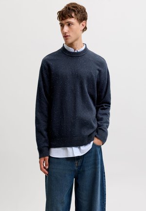 Jack & Jones KNITTED PULLOVER PLAIN KNITTED PULLOVER - Pullover - sky captain