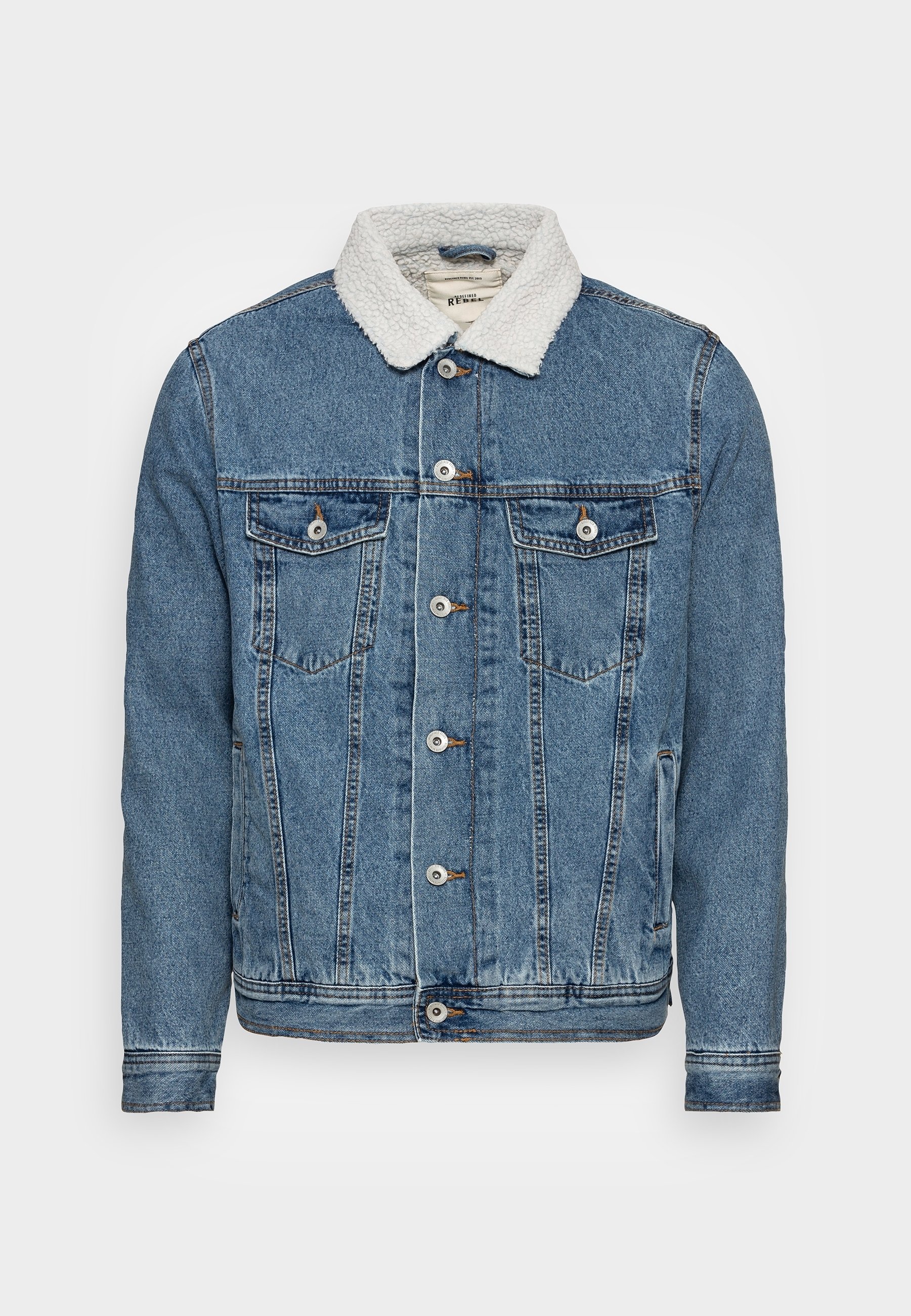 Mezclilla Chaqueta Vaquera Cuello Pelo CHAMARRA MEZCLILLA CUELLO