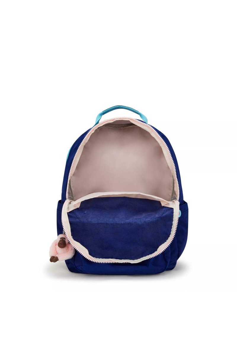 Kipling Small Seoul Navy Blue and Pink Backpack Kipling Backpack Seoul Blue Hot Pink 15 main image 3