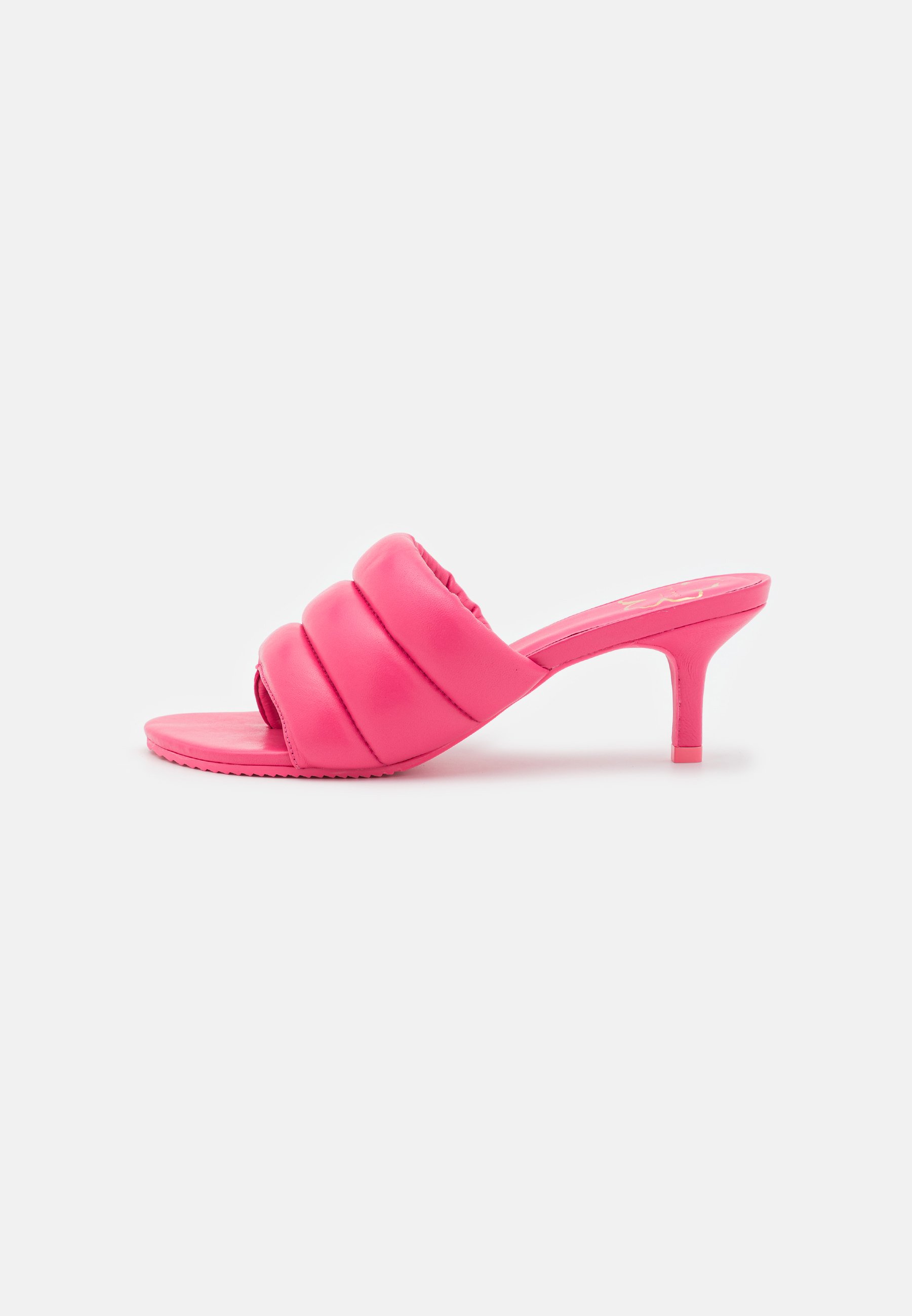 Ted Baker Women's Padded Heeled Mule Sandal in Pink, Lyna, Leather