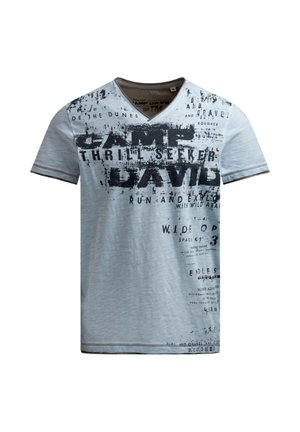 Camp David, CAMP DAVID T-SHIRT DUNE CRUSHER KURZARMSHIRT - Print T-shirt - hellblau