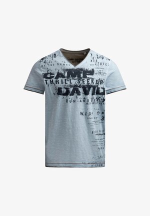 Camp David, CAMP DAVID T-SHIRT DUNE CRUSHER KURZARMSHIRT - T-Shirt print - hellblau
