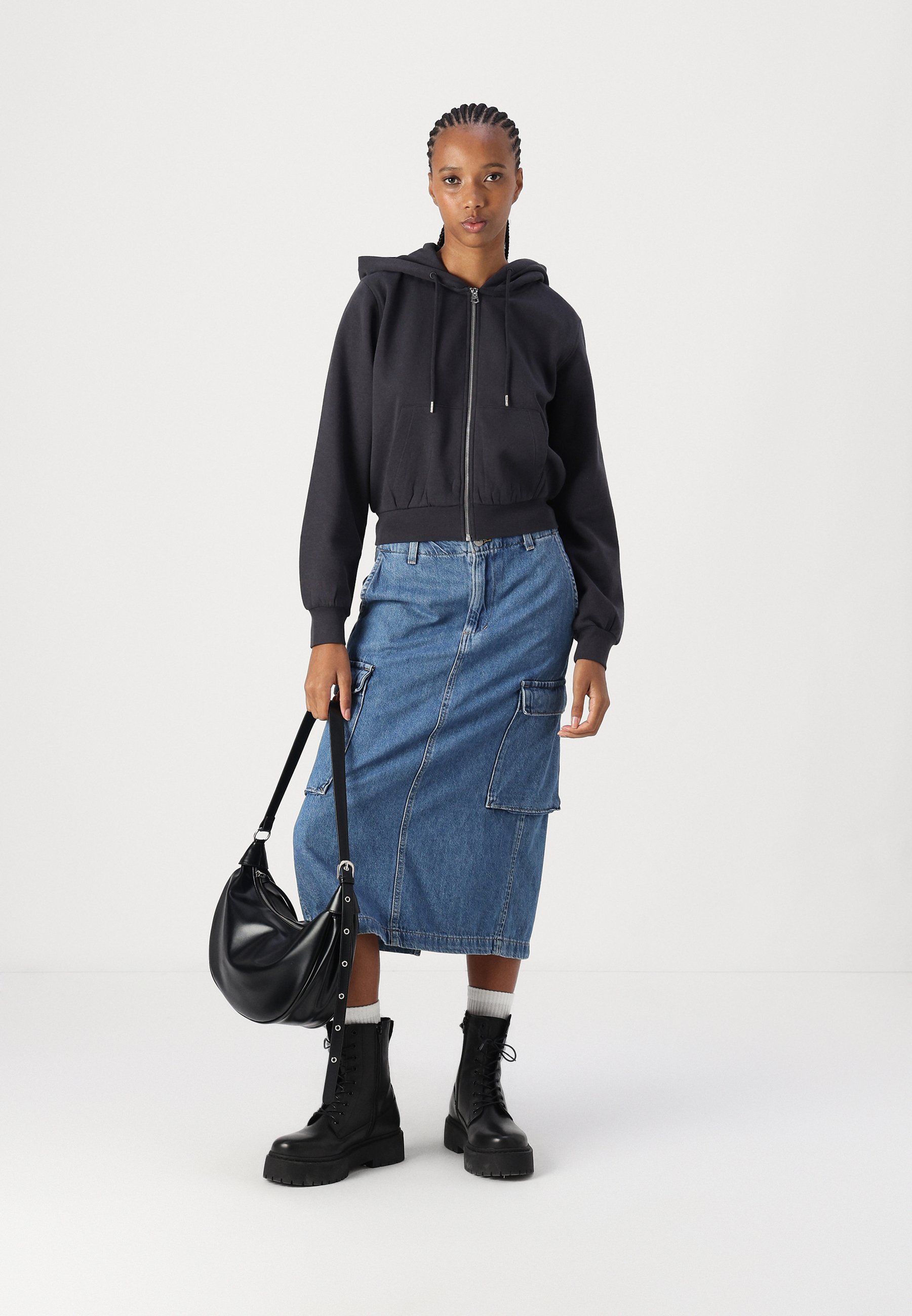 ゆき　1206060 JJXX JXPALMA SHORT HODDIE - Sudadera con cremallera - phantom