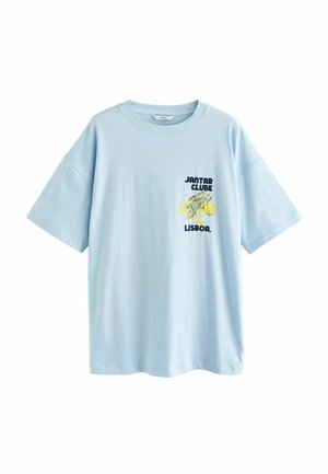 REGULAR FIT GRAPHIC  - T-shirt print - white blue
