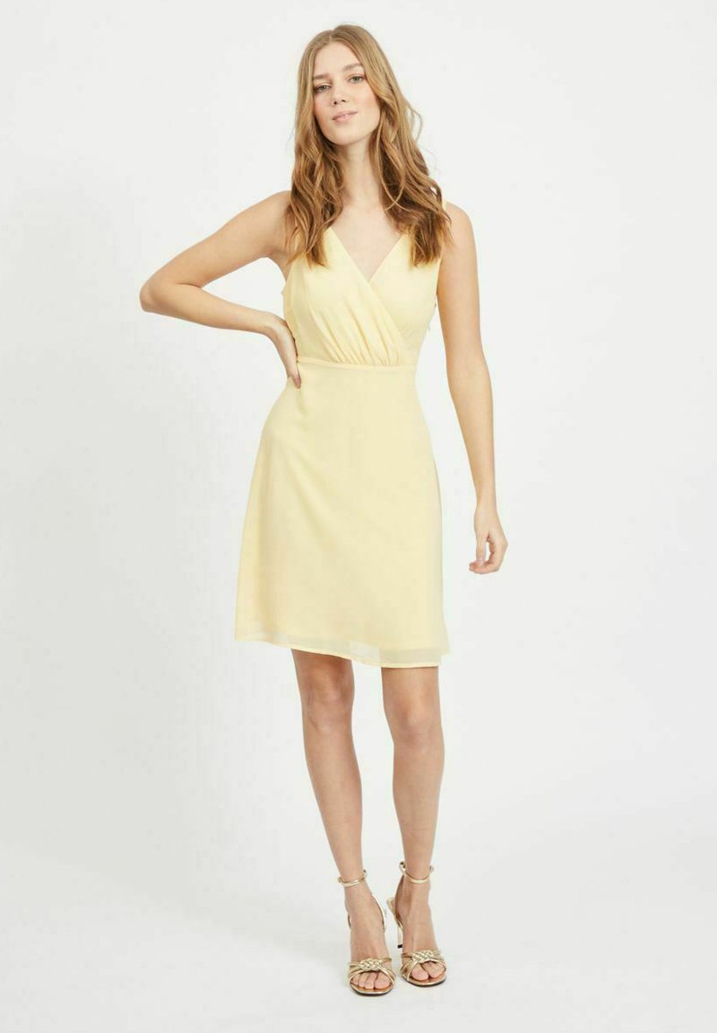 Vila Cocktailkleid Festliches Kleid Sunlight Gelb Zalando De 
