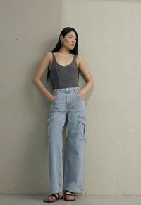 Agolde ELNA BODYSUIT - Μπλούζα - gravity grey