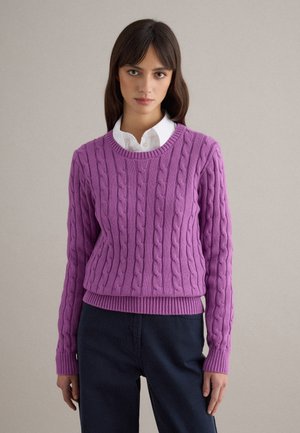 REGULAR FIT WITH CABLE - Maglione - bright purple