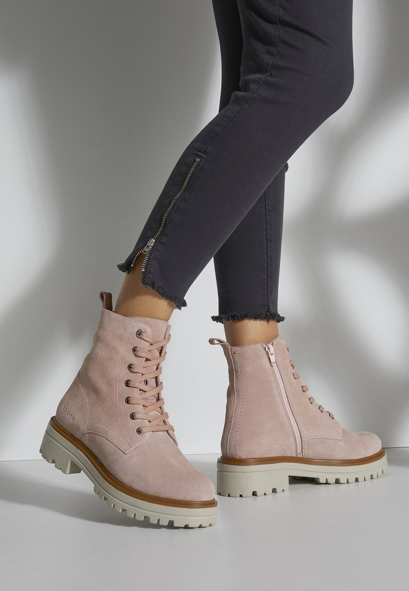 Damen Ankle Boots | Elbsand Schnürstiefelette rosé/rosa - BJ78998 Damen Ankle Boots | Elbsand Schnürstiefelette rosé/rosa - BJ78998