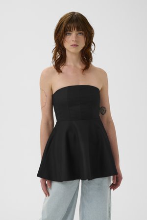 TITTA CORSAGE - Μπλούζα - black